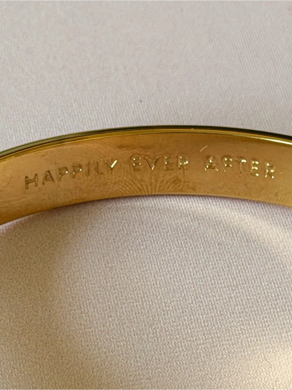 💍 kate spade gold-tone Bride Bangle with Ribbon Tag